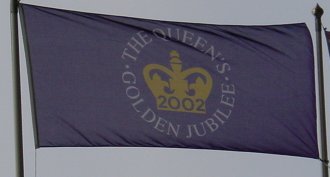 [Queen's jubilee flag]