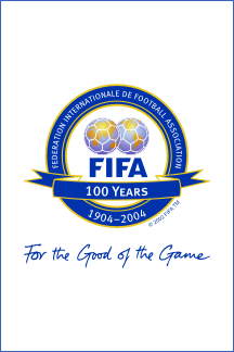 [The Centenial flag of FIFA - variant 2.]