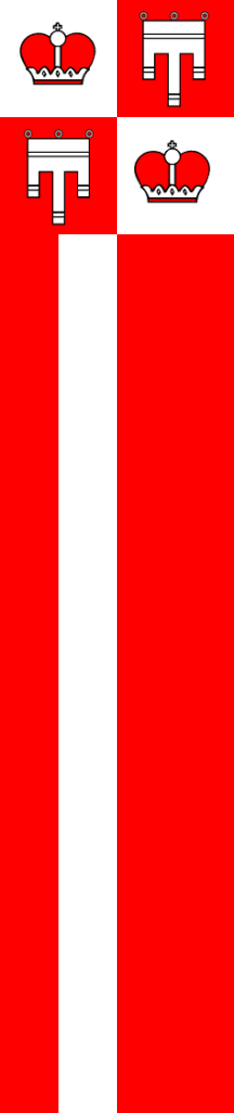 Vertical flag of Vaduz