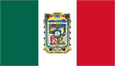 Puebla unofficial tricolor flag