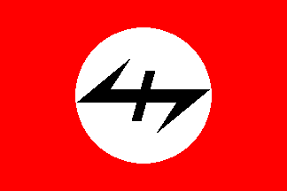 Werewolf symbol Neo-Nazi flag