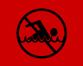 [ Danger flag - no swimming ]