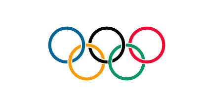 [The Olympic flag]