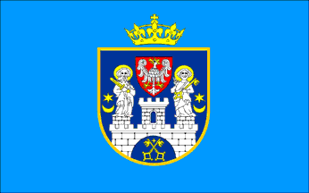 [Poznań city flag]