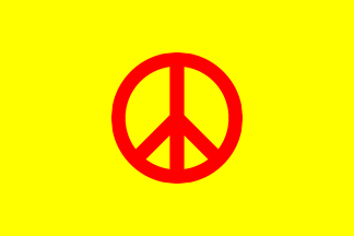 [Yellow field peace sign variant]