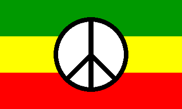 [Rastafarian peace sign variant]