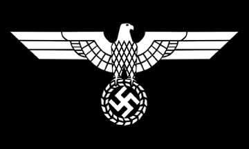 [Nazi eagle flag]