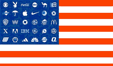[U.S. variation - corporate power protest flag]