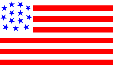 [U.S. 13 blue star flag]
