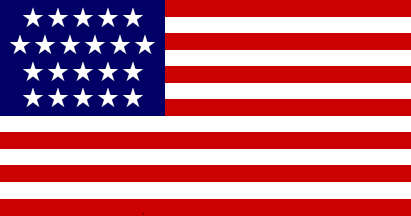 [U.S. 21 star flag 1819]