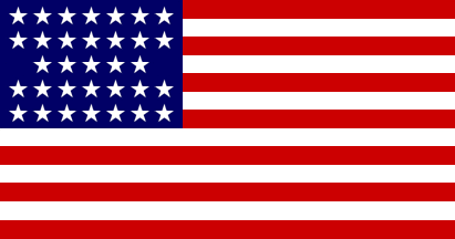 [U.S. 33 star flag 1859]