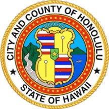 [Detail of Seal in Honolulu, Hawaii Flag]