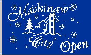 [Winter Sign of the Village of Mackinaw City, Michigan]