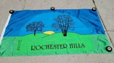 [Old Flag of the Rochester Hills, Michigan]