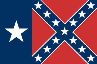 [TX Confederate statement flag]
