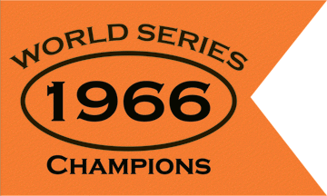 Baltimore Orioles 1966 World Series Championship Pennant