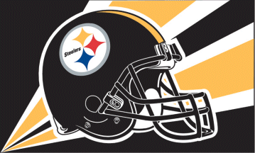 [Pittsburgh Steelers fan helmet flag]