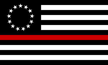 [Thin Red Line U.S. flag]