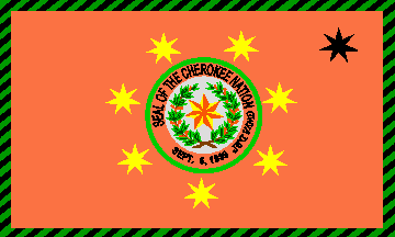 [Cherokee Nation - Oklahoma flag]