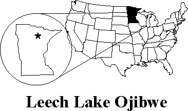 [Leech Lake Band of Ojibwe (or Chippewa) - Minnesota map]