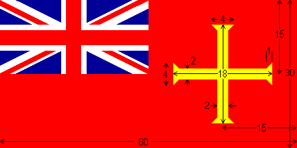 [Construction sheet of Guernsey civil ensign]