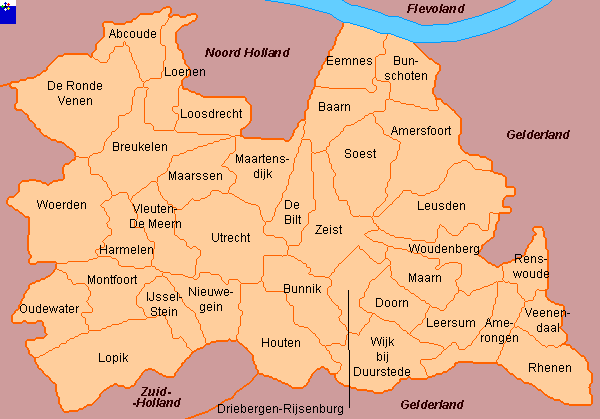 Clickable map of Utrecht Province (former divisions) (Netherlands)