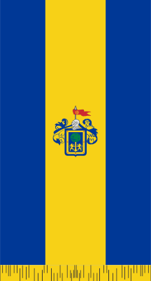 Pennant of Guadalajara, Jalisco, México, as hoisted in the Municipal headquarters.