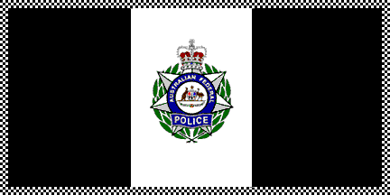 [Australian Federal Police flag]