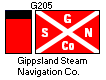 [Gippsland Steam Navigation Ltd. houseflag and funnel]