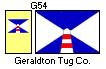 [Geraldton Tug. Co. houseflag and funnel]