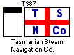 [Tasmanian Steam Navigation Co. houseflag and funnel]