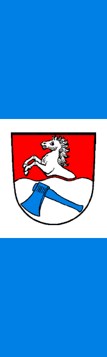 [Municipality of Sankt Wolfgang, flapping flag (Erding County, Bavaria, Germany)]