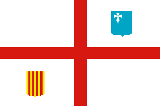 [Newspaper 'Heraldo de Aragón' proposal no. 5 with arms of Aragon 'ancient' and 'modern' 1977 (Aragon, Spain)]