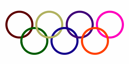 [Seven Olympic rings]
