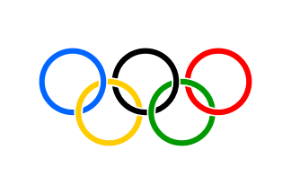 [The Olympic flag]