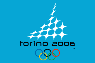 [Blue version of the flag of the 20th Olympic Winter Games (Torino 2006)]