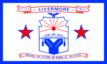 [flag of Livermore, Kentucky]