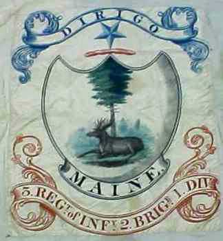 [Center panel from one of the 1822 printed Maine Militia Colors]
