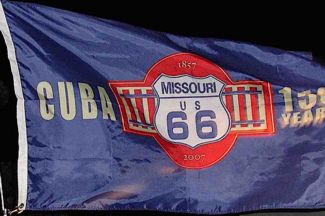 [sesquicentennial flag of Cuba, Missouri]