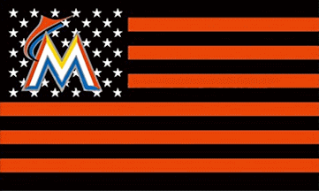 [Miami Marlins stars and stripes flag example]
