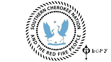 [Southern Cherokee Nation and Red Fire People flag]