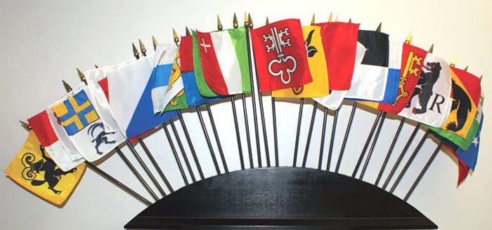 Swiss Cantons 4x4 Desk Flag Sets Crw Flags Store In Glen Burnie