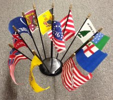 Historical 12 Flag Economy Cotton Desk Set