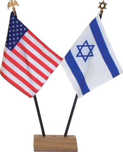 Premium U S Israel And Maryland 4x6 Desk Flag Sets Crw Flags