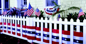 House With Patriotic Decorations