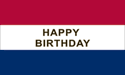 Happy Birthday Striped flag