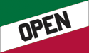 [Open g/w/r Diagonal Nylon Flag]