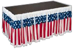 [Americana Theme Patriotic Plastic Table Skirt]