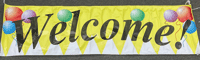 Welcome Balloons Vinyl Banner
