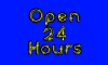 Open 24 Hours Vinyl Banner